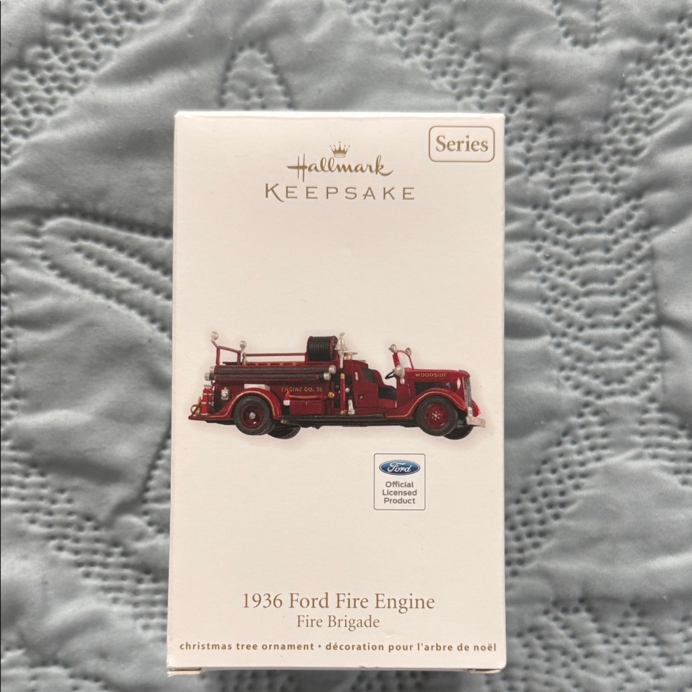 Hallmark Keepsake 1936 Ford Fire Engine Ornament - Red